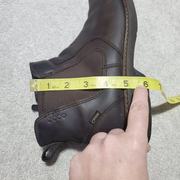 ECCO Turn GTX Chelsea Boots Gore-Tex Waterproof Leather Zip Brown Mens 44EU 10US - Picture 12 of 13